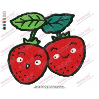 Cartoon Jujube Fruit Embroidery Design